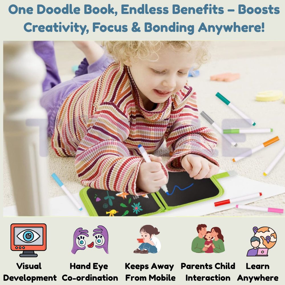 Reusable Doodle Book With 6 Color Water Pens